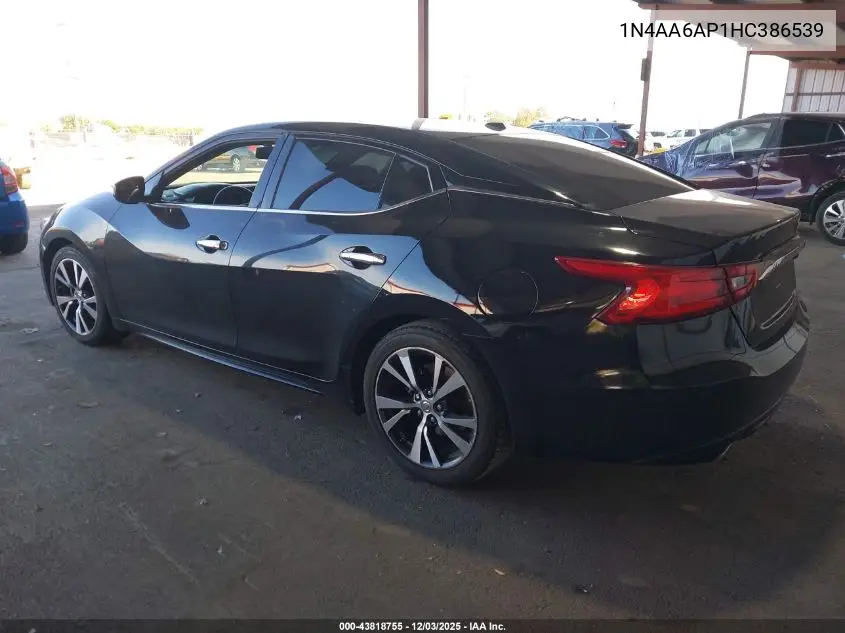 1N4AA6AP1HC386539 2017 Nissan Maxima 3.5 Sv