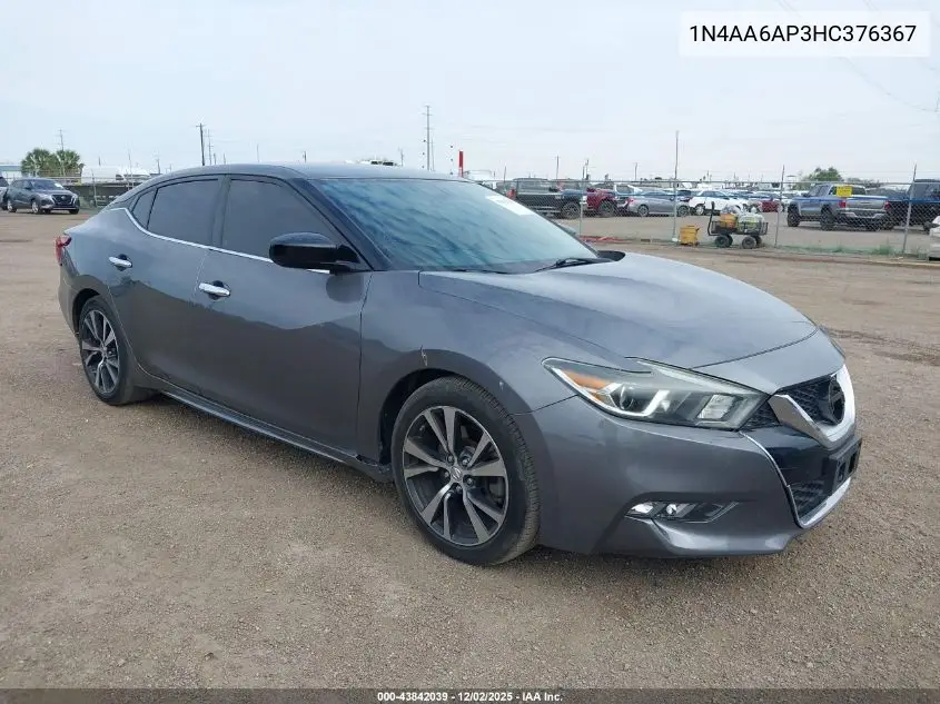 1N4AA6AP3HC376367 2017 Nissan Maxima 3.5 Platinum/3.5 S/3.5 Sl/3.5 Sr/3.5 Sv