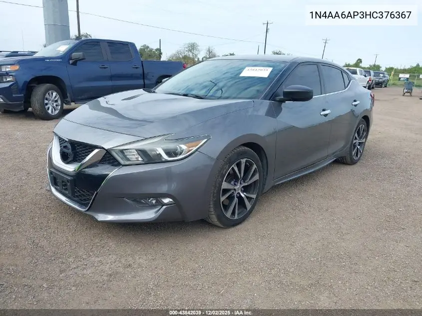 1N4AA6AP3HC376367 2017 Nissan Maxima 3.5 Platinum/3.5 S/3.5 Sl/3.5 Sr/3.5 Sv