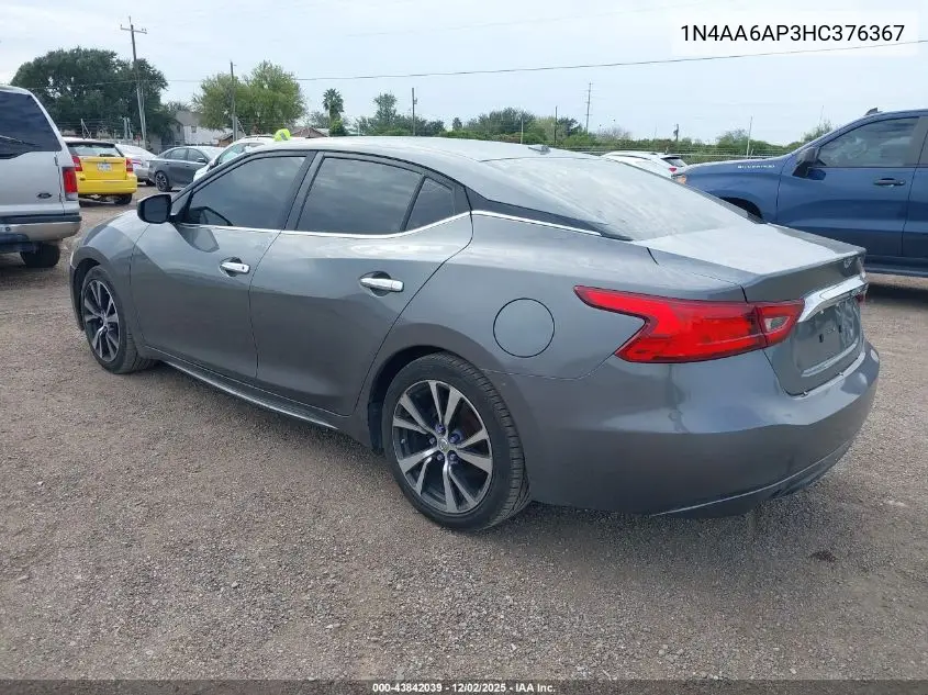 1N4AA6AP3HC376367 2017 Nissan Maxima 3.5 Platinum/3.5 S/3.5 Sl/3.5 Sr/3.5 Sv