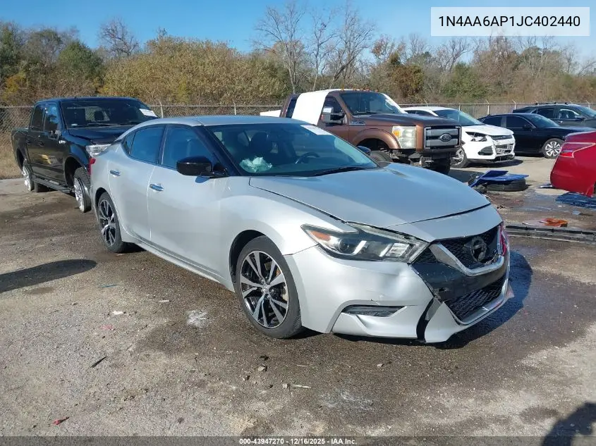 1N4AA6AP1JC402440 2018 Nissan Maxima 3.5 S