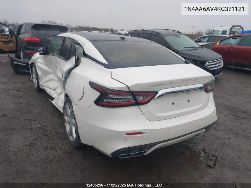 1N4AA6AV4KC371121 2019 Nissan Maxima Platinum/Sl/Sr
