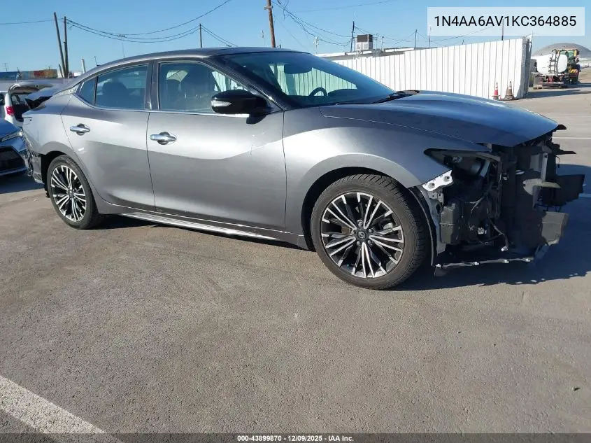 1N4AA6AV1KC364885 2019 Nissan Maxima 3.5 Sl