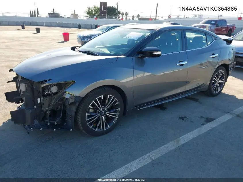 1N4AA6AV1KC364885 2019 Nissan Maxima 3.5 Sl
