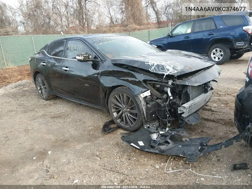 1N4AA6AV0KC374677 2019 Nissan Maxima 3.5 Platinum