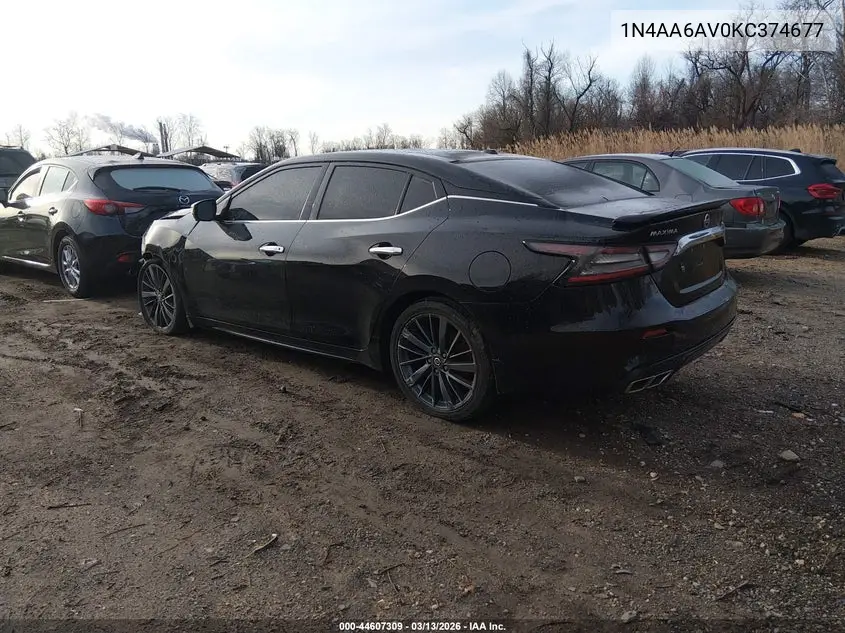 1N4AA6AV0KC374677 2019 Nissan Maxima 3.5 Platinum