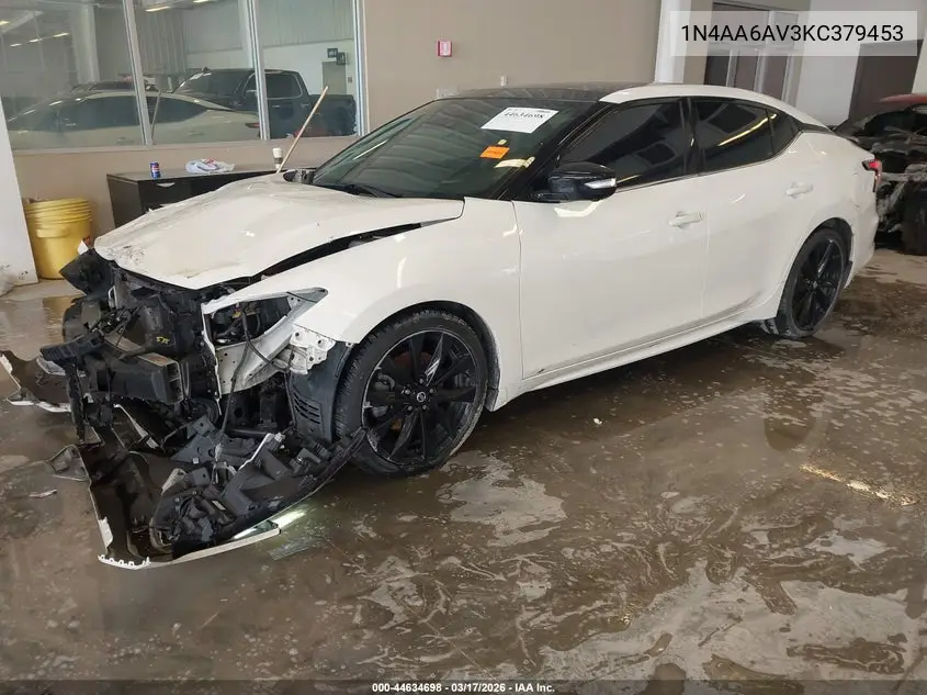 2019 Nissan Maxima 3.5 Sr VIN: 1N4AA6AV3KC379453 Lot: 44634698