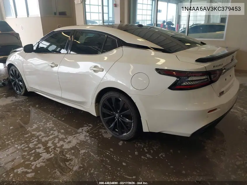 2019 Nissan Maxima 3.5 Sr VIN: 1N4AA6AV3KC379453 Lot: 44634698