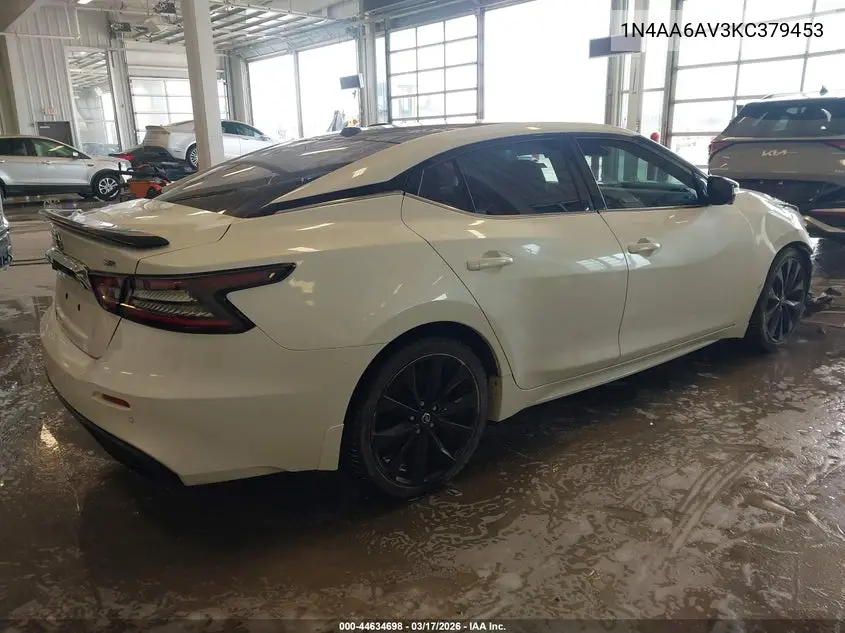 2019 Nissan Maxima 3.5 Sr VIN: 1N4AA6AV3KC379453 Lot: 44634698