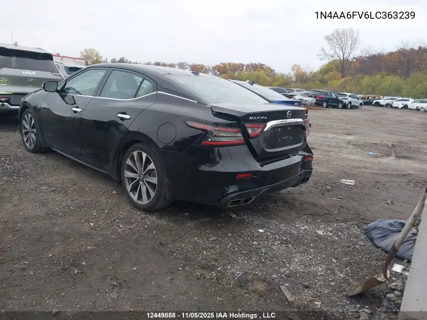 1N4AA6FV6LC363239 2020 Nissan Maxima Platinum
