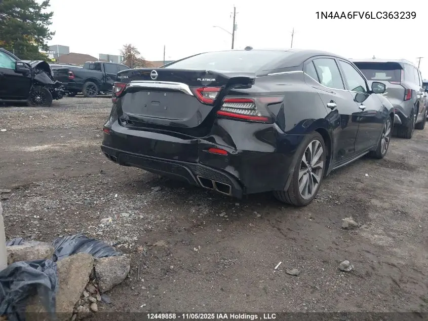 1N4AA6FV6LC363239 2020 Nissan Maxima Platinum