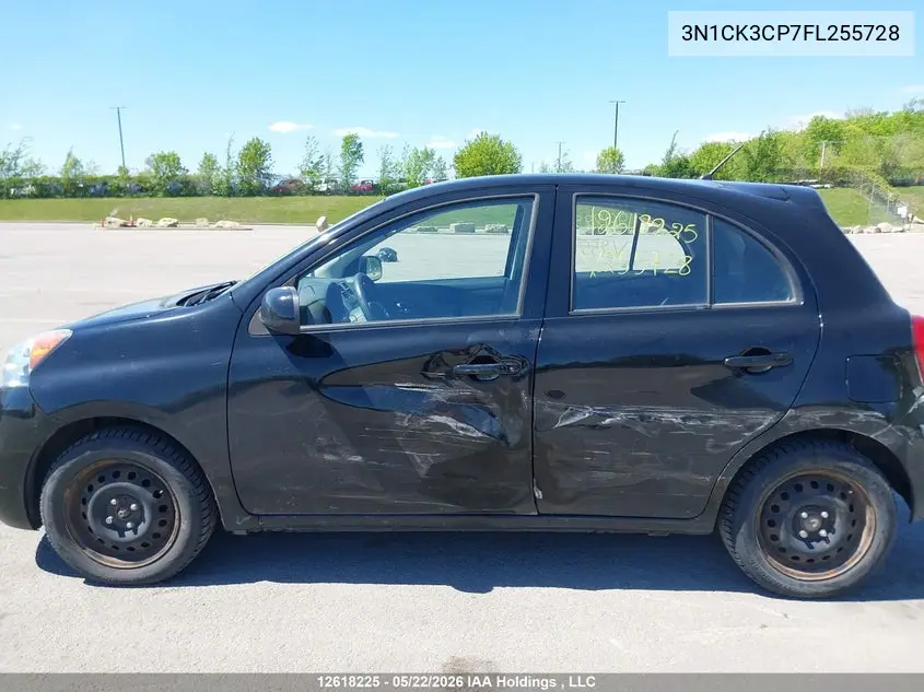 2015 Nissan Micra VIN: 3N1CK3CP7FL255728 Lot: 12618225