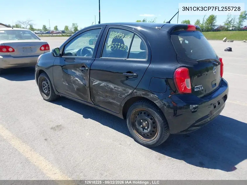 2015 Nissan Micra VIN: 3N1CK3CP7FL255728 Lot: 12618225