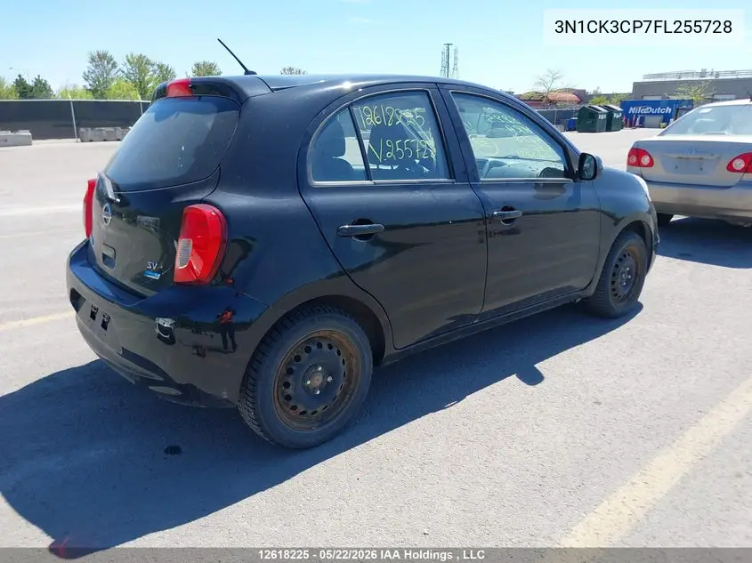 2015 Nissan Micra VIN: 3N1CK3CP7FL255728 Lot: 12618225