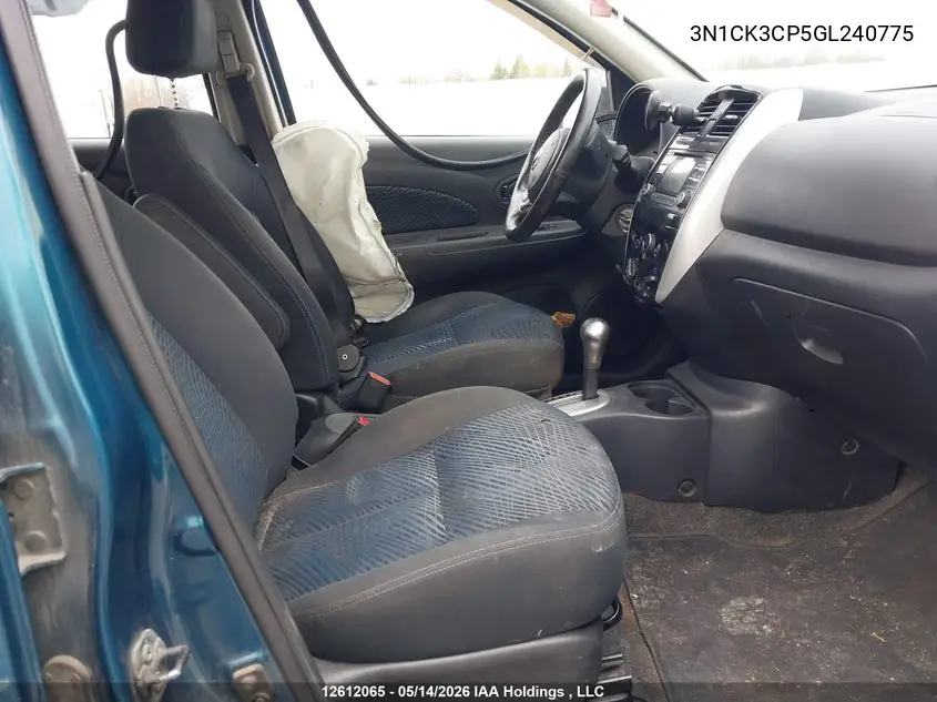 2016 Nissan Micra VIN: 3N1CK3CP5GL240775 Lot: 12612065