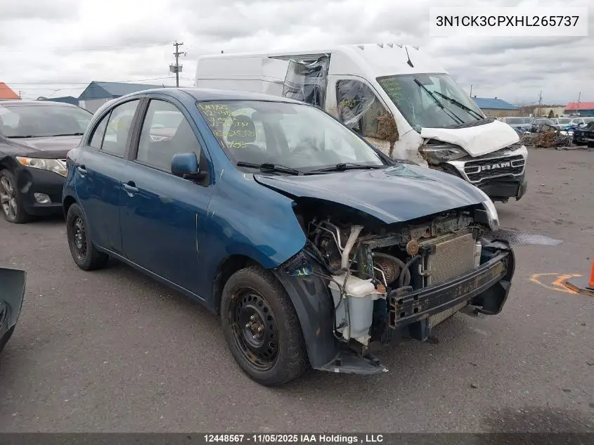 3N1CK3CPXHL265737 2017 Nissan Micra