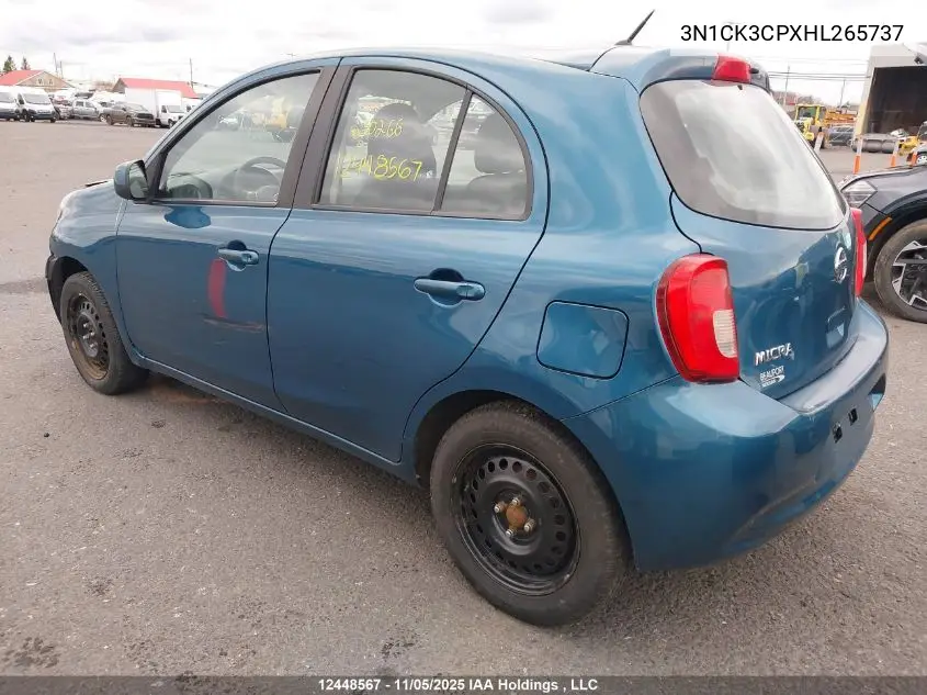 3N1CK3CPXHL265737 2017 Nissan Micra