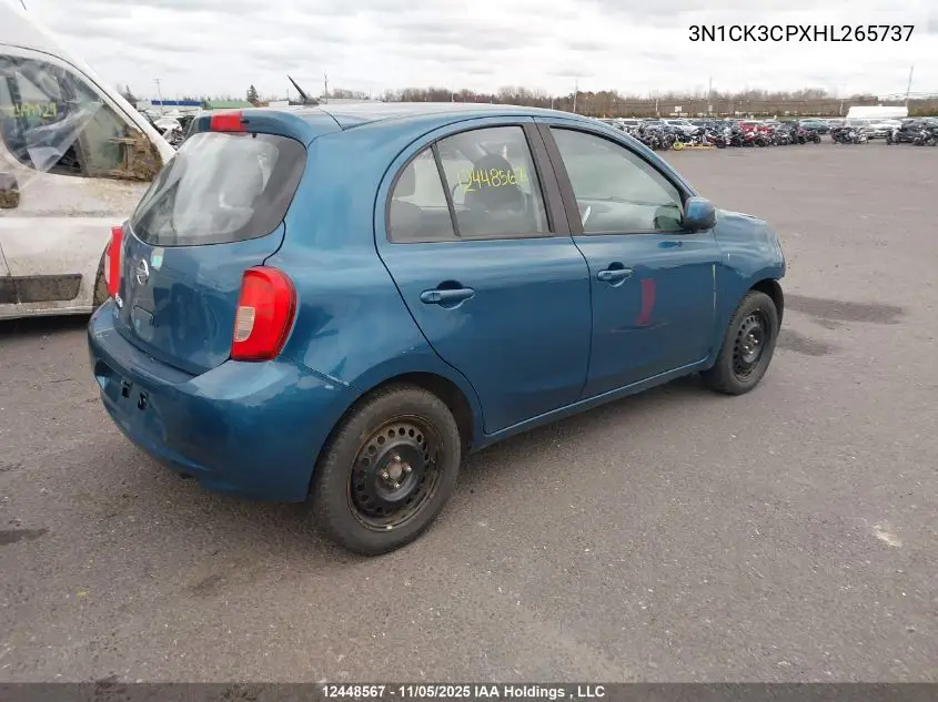 3N1CK3CPXHL265737 2017 Nissan Micra