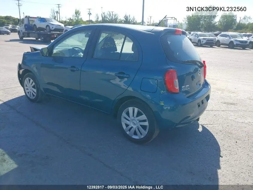 3N1CK3CP9KL232560 2019 Nissan Micra