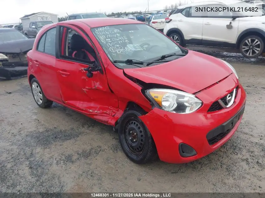 3N1CK3CP1KL216482 2019 Nissan Micra
