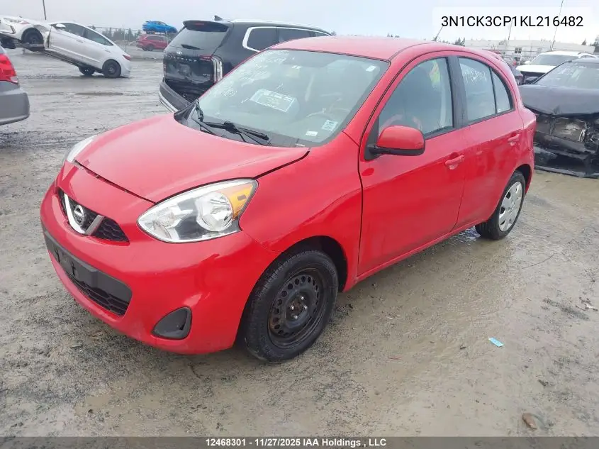 3N1CK3CP1KL216482 2019 Nissan Micra