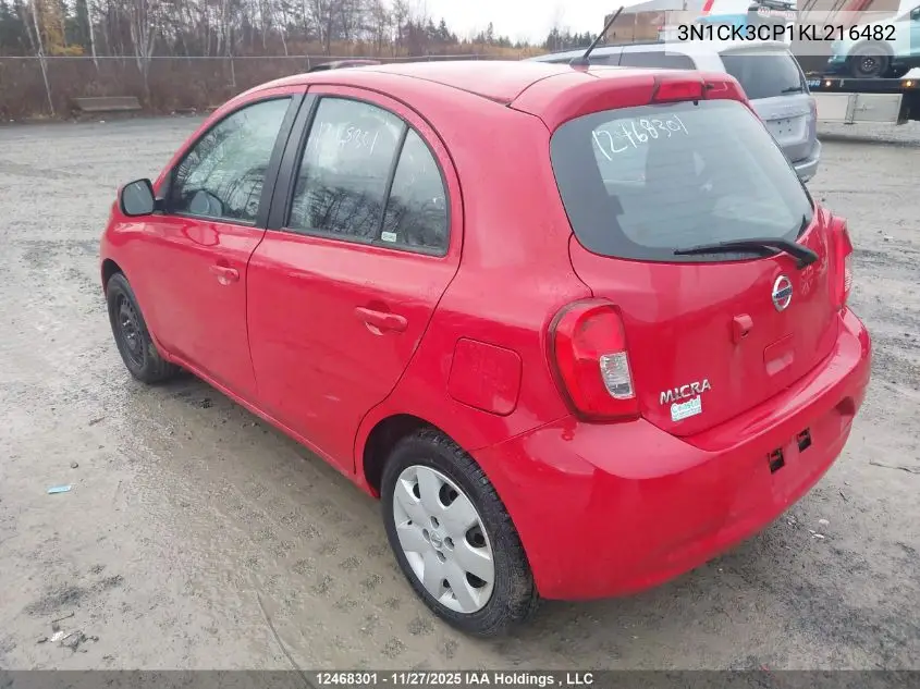 3N1CK3CP1KL216482 2019 Nissan Micra