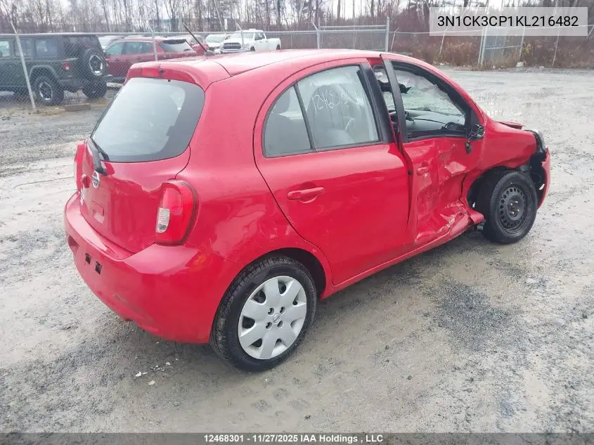 3N1CK3CP1KL216482 2019 Nissan Micra