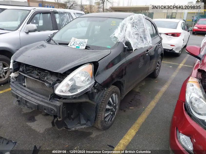 3N1CK3CP6KL209835 2019 Nissan Micra