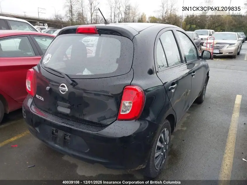 3N1CK3CP6KL209835 2019 Nissan Micra