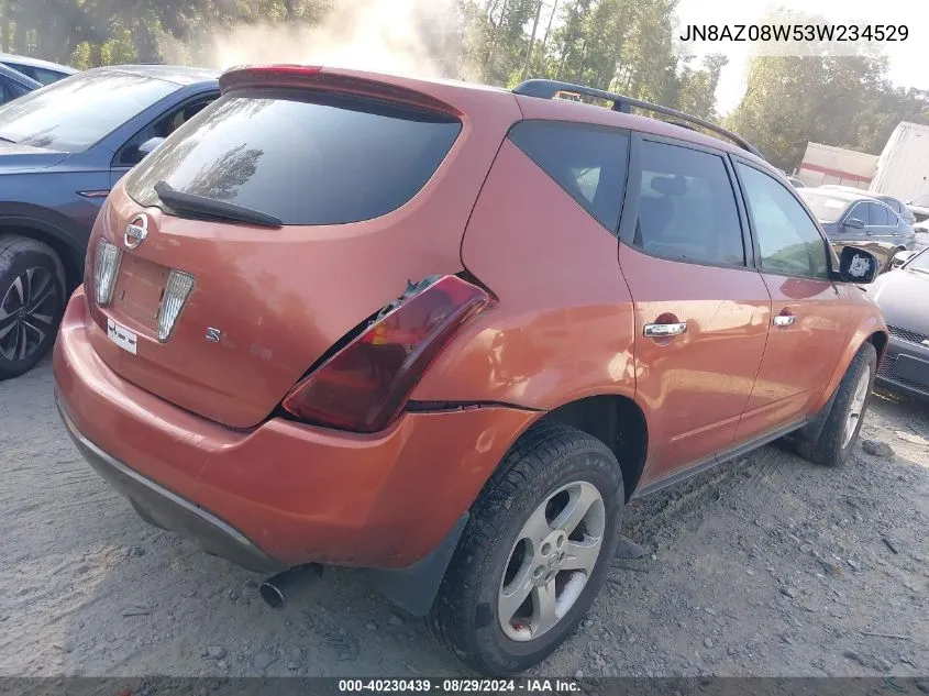 JN8AZ08W53W234529 2003 Nissan Murano Sl