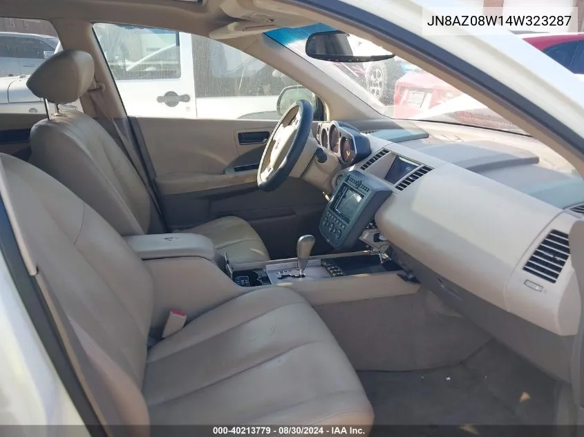 JN8AZ08W14W323287 2004 Nissan Murano Sl