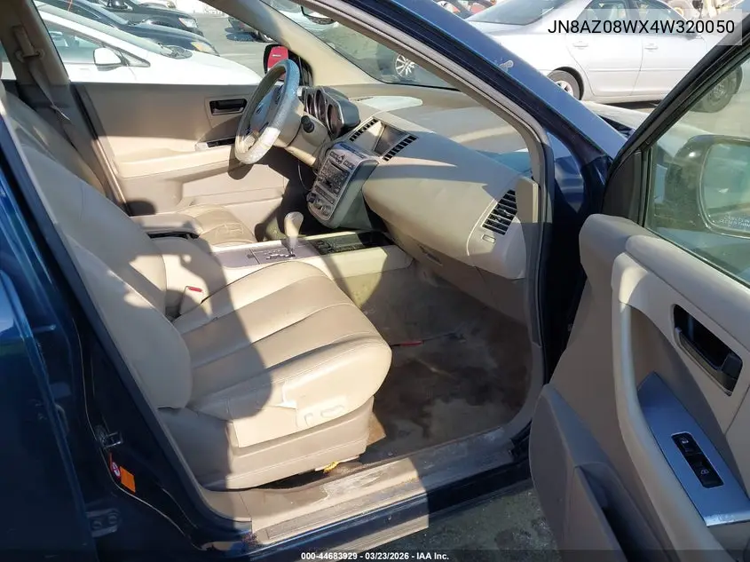 JN8AZ08WX4W320050 2004 Nissan Murano Sl