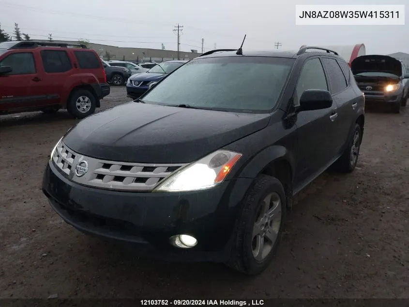 JN8AZ08W35W415311 2005 Nissan Murano Sl