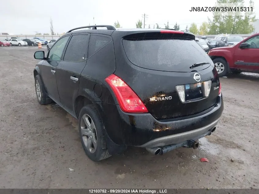 JN8AZ08W35W415311 2005 Nissan Murano Sl