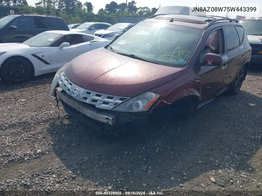 JN8AZ08W75W443399 2005 Nissan Murano Sl