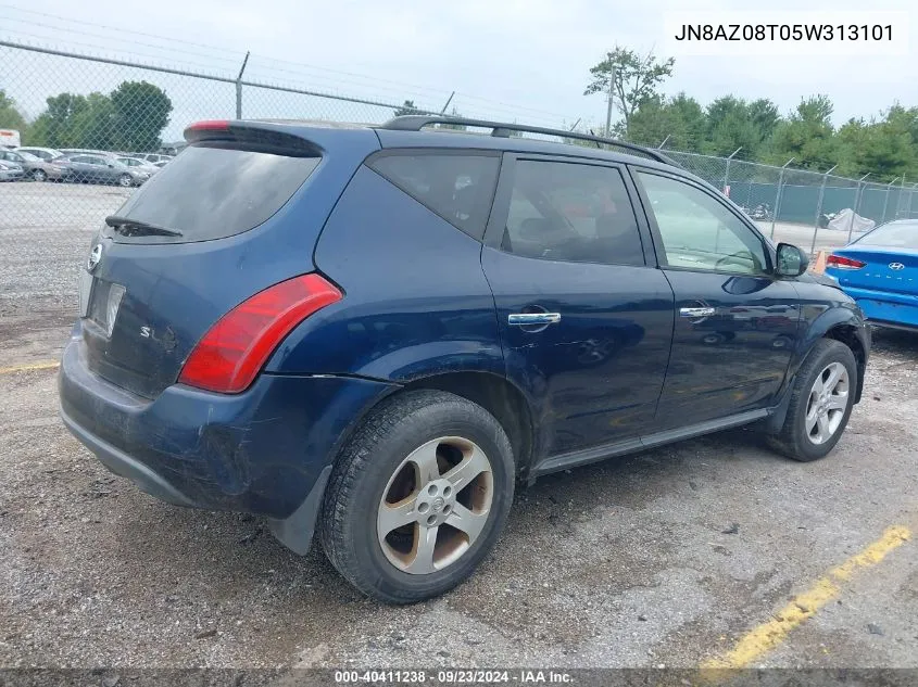 JN8AZ08T05W313101 2005 Nissan Murano Sl