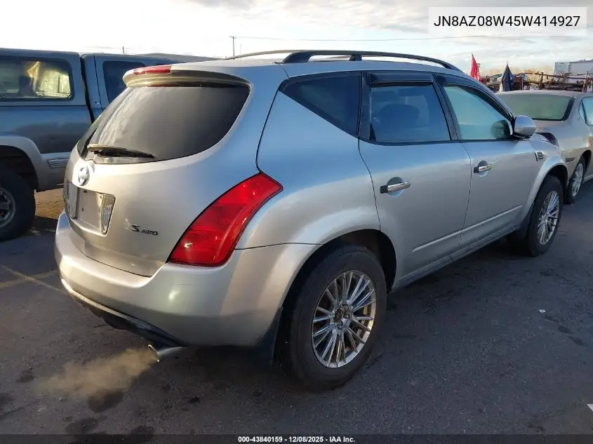 JN8AZ08W45W414927 2005 Nissan Murano S