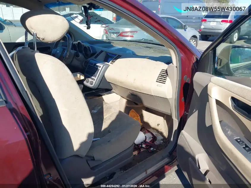 JN8AZ08W55W430067 2005 Nissan Murano Sl