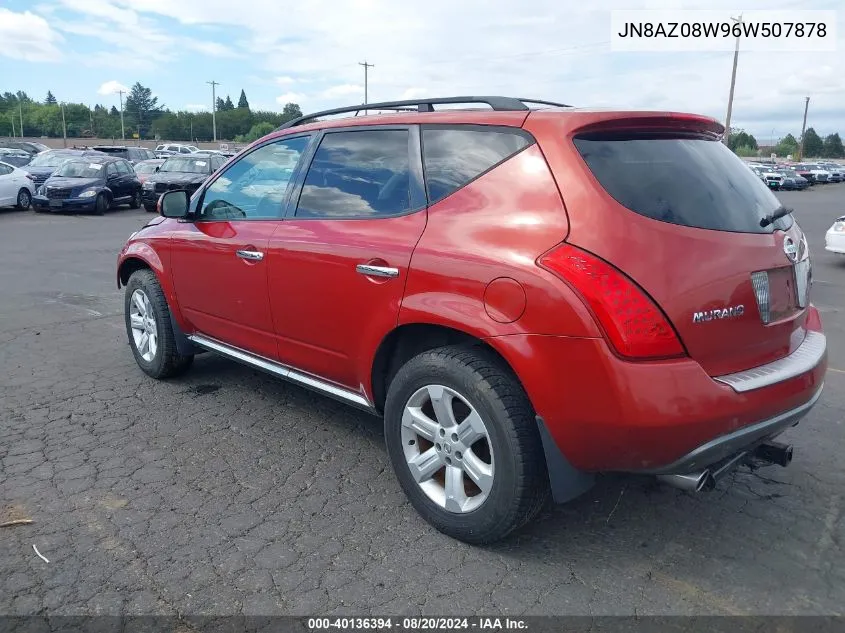 2006 Nissan Murano Sl VIN: JN8AZ08W96W507878 Lot: 40136394