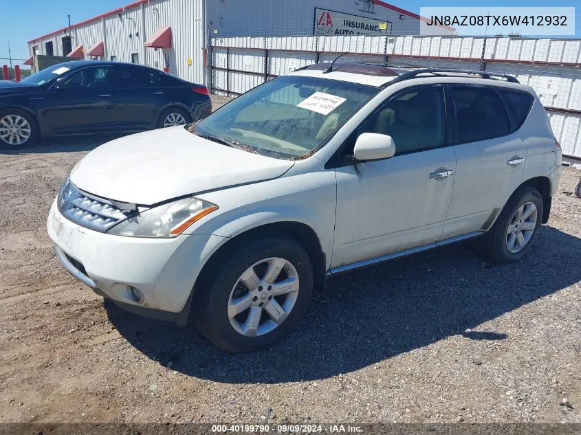 JN8AZ08TX6W412932 2006 Nissan Murano Sl