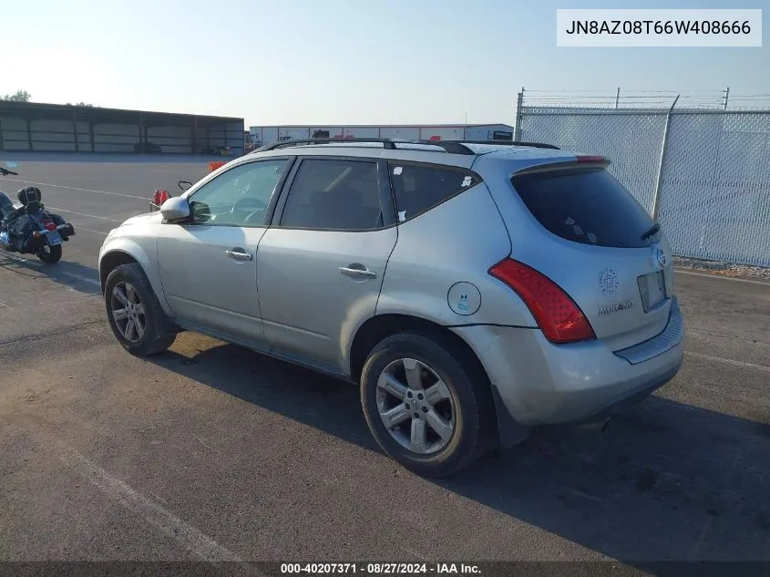 JN8AZ08T66W408666 2006 Nissan Murano S