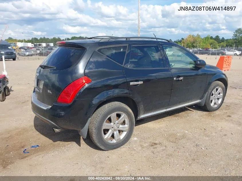 JN8AZ08T06W414897 2006 Nissan Murano Sl