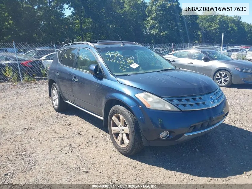 JN8AZ08W16W517630 2006 Nissan Murano Sl