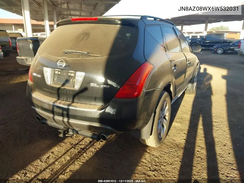 JN8AZ08WX6W532031 2006 Nissan Murano Sl