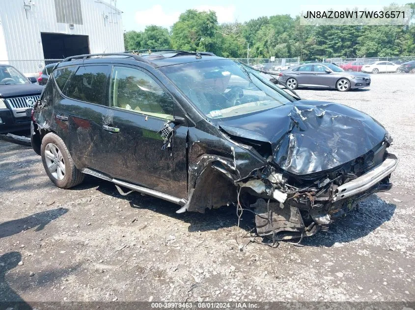 JN8AZ08W17W636571 2007 Nissan Murano Sl