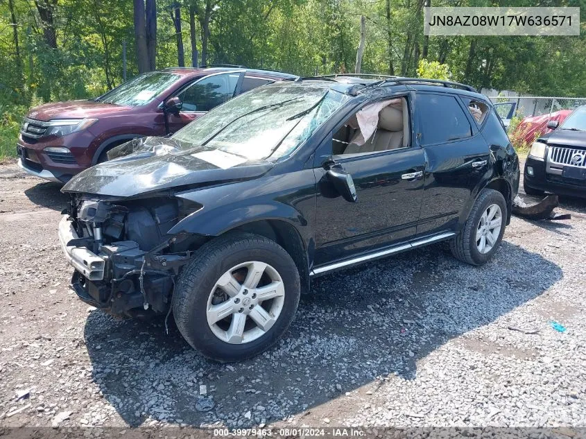 JN8AZ08W17W636571 2007 Nissan Murano Sl