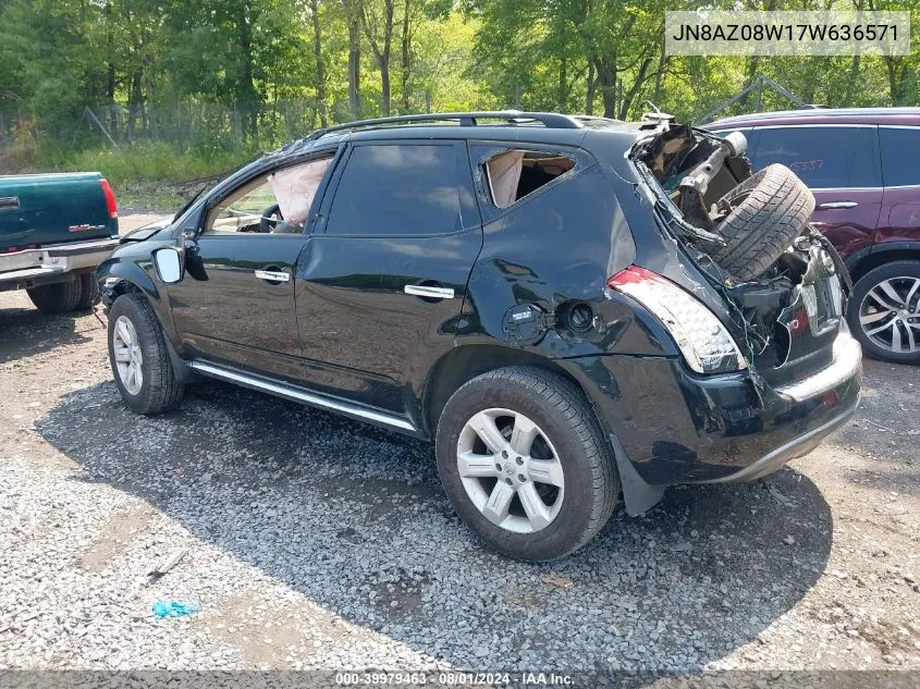 JN8AZ08W17W636571 2007 Nissan Murano Sl