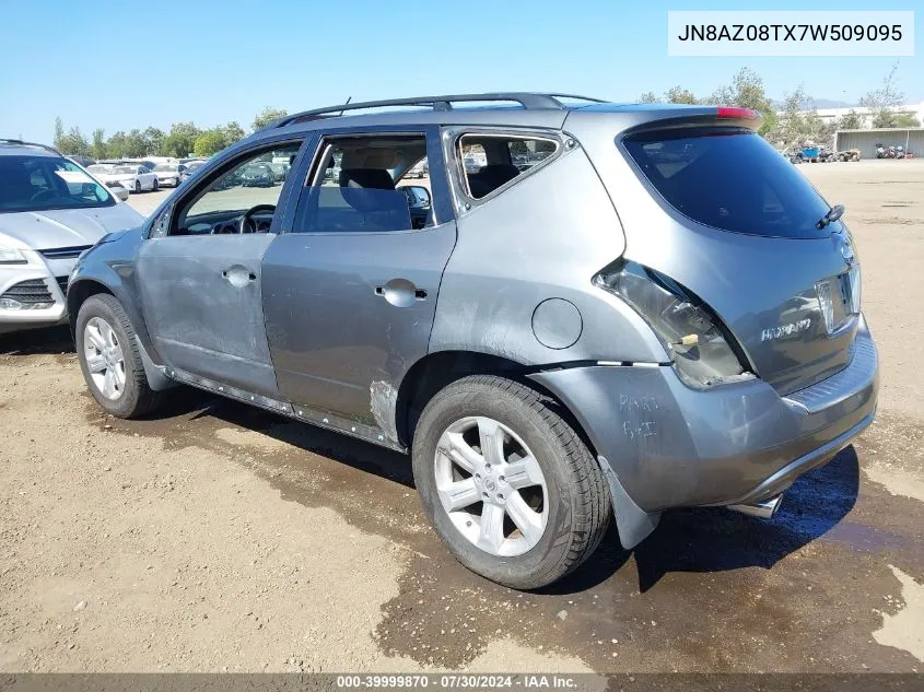 JN8AZ08TX7W509095 2007 Nissan Murano Sl