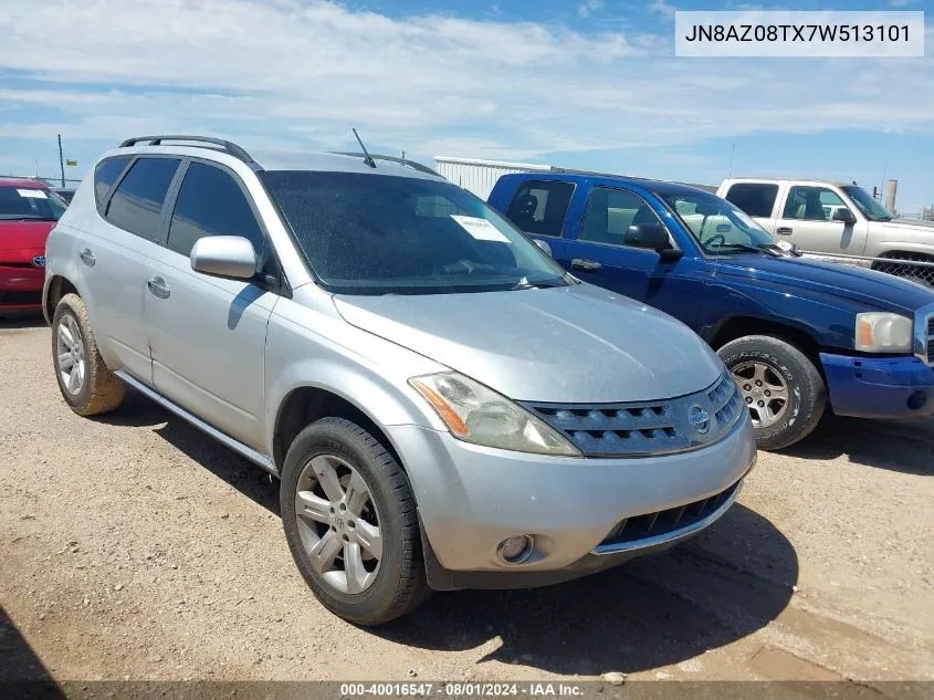 JN8AZ08TX7W513101 2007 Nissan Murano Sl