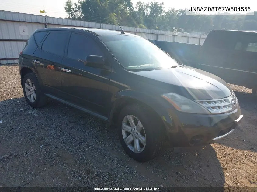 JN8AZ08T67W504556 2007 Nissan Murano S